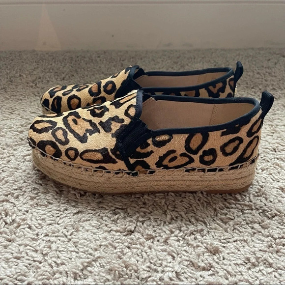 Sam Edelman Carrie Platform Espadrille Slip On Leopard - Picture 5 of 6
